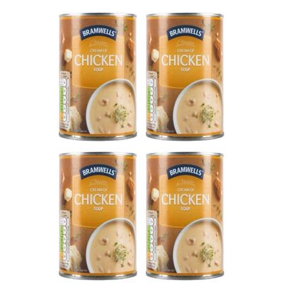Bizzal Bramwells Classic Cream of Chicken Soup, Ready To Eat, Canned, 400g, Pack of 4