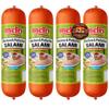 PUFAI Bundle Chicken Salami with Pistachios 500g x4 Sliced Poultry Salami, Ready to Eat, Sandwich & Pizza Topping, Nutty Savoury Flavour view 1