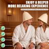 Penitue Wool Sauna Hat for Men & Women, Breathable Soft Hair Steamer Cap Felt Russian Banya Sauna Hat for Hot Tub Spas Steam Rooms Accessories(Beige) view 3