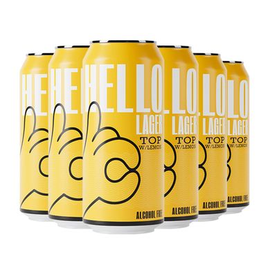 HELLO LAGER | British Helles-Style Lager 0.5% ABV | 6 x 440ml