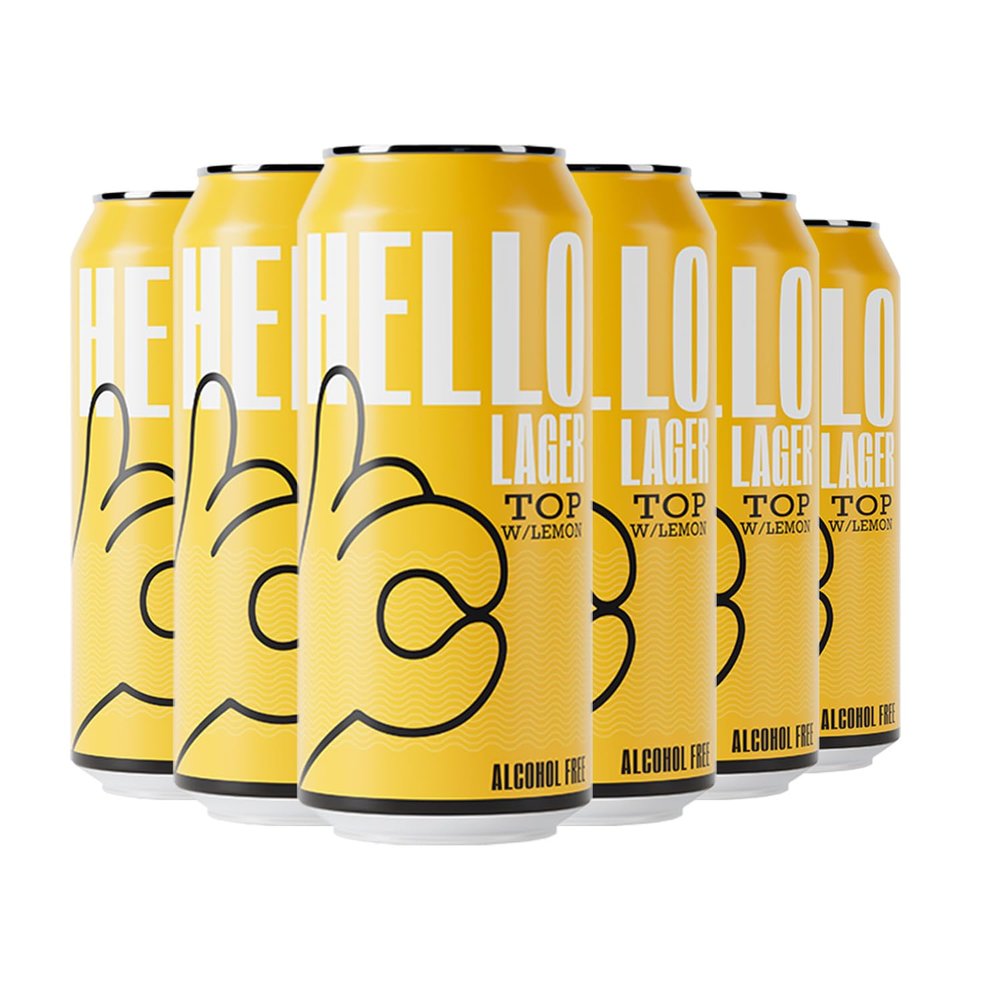 HELLO LAGER | British Helles-Style Lager 0.5% ABV | 6 x 440ml