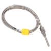 BONKZEBU K Type Thermocouple Sensor High Accuracy Temperature Probe for Industrial Needs Stainless Steel 1/8 NPT Yellow Plug view 1