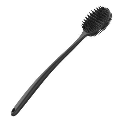 elzle Silicone Body Scrubber for Shower with Long Handle,Back Scrubber for Men Women,Bath Shower Brush for Shower Exfoliating and Massage
