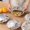100pcs Reusable Aluminum Foil Food Covers for Heat Retention, Elasticated Thermal Insulation Bowl Lids for Hot Cold Food, Adjustable Fresh-Keeping Dish Covers for Home Picnic BBQ Party view 2