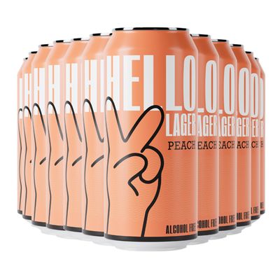 HELLO LAGER | British Helles-Style Lager 0.5% ABV | 12 x 440ml