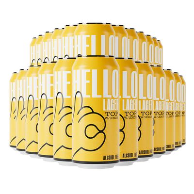 HELLO LAGER | British Helles-Style Lager 0.5% ABV | 24 x 440ml