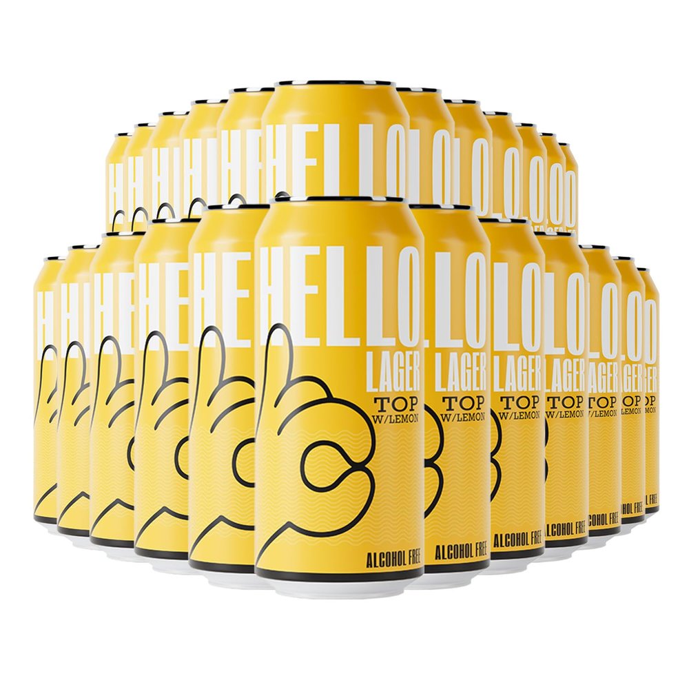 HELLO LAGER | British Helles-Style Lager 0.5% ABV | 24 x 440ml