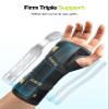 Rakiie Carpal Tunnel Wrist Brace, Night Support Fit Left Hand for Work, Pain Relief Wrist Splint for Arthritis Tendonitis Sprain Strain, Hand Brace for Women Men (L, Gold) view 2