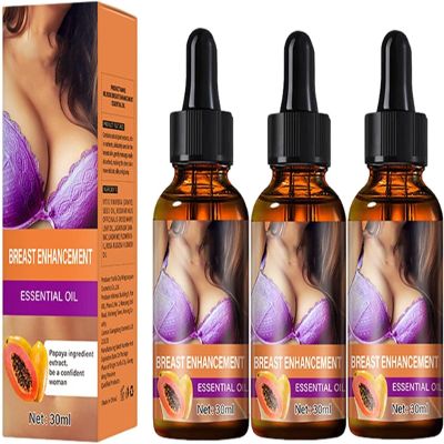 Breast Firming Oil, Breast Lift & Volume - Breast Building Oil, Breast Enlargement Oils for Lifting, Shaping & Volume, Gentle Bust Plumping Tightening Care for Women, Girls, Home, Travel (3Pcs)