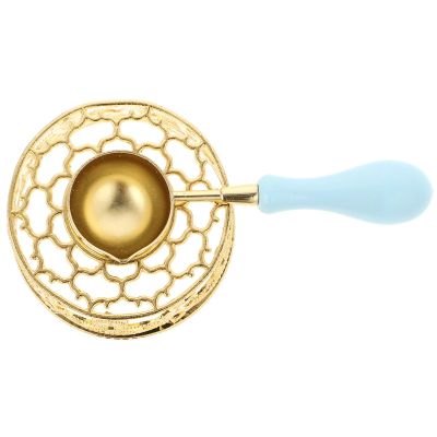 Abaodam Wax Seal Melting Stove Easy to Clean Tabletop Decoration Retro Style with Spoon, Metal and Pp Material Wax Seal Warmer for Birthdays and Mother's Day