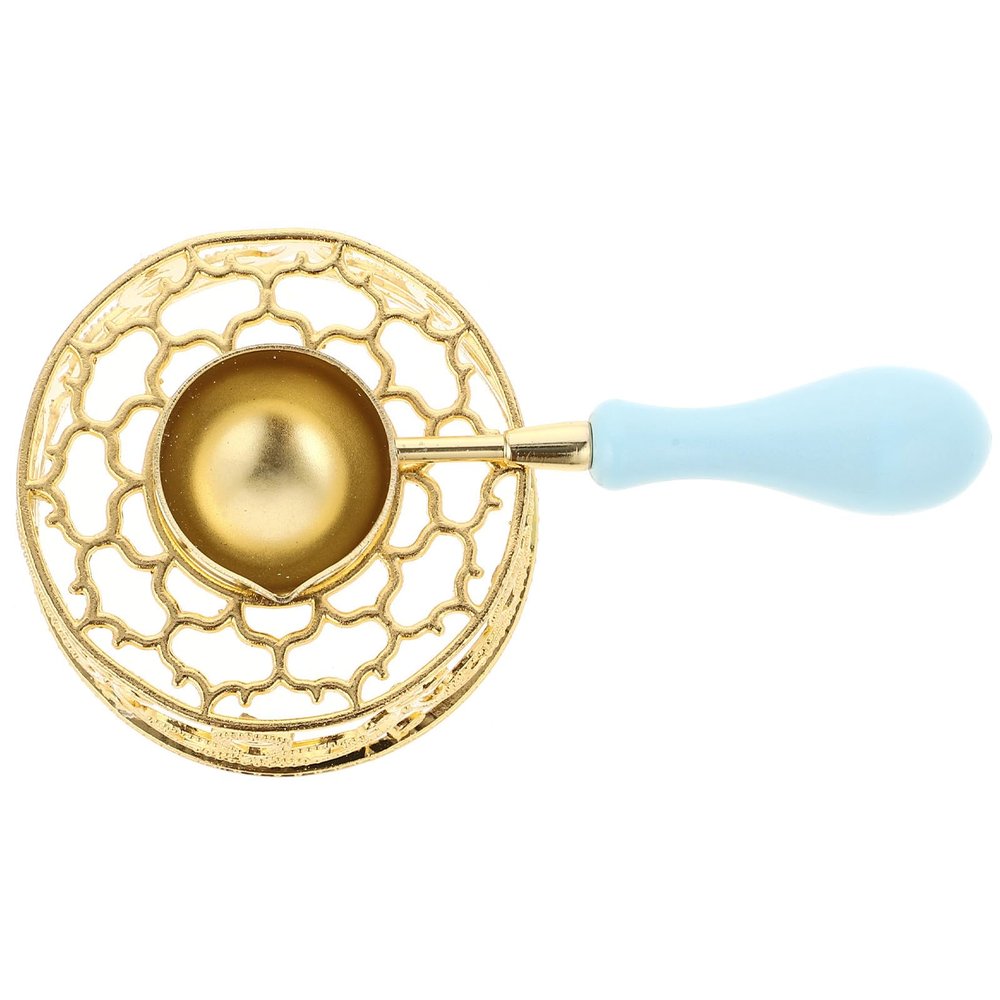 Abaodam Wax Seal Melting Stove Easy to Clean Tabletop Decoration Retro Style with Spoon, Metal and Pp Material Wax Seal Warmer for Birthdays and Mother's Day