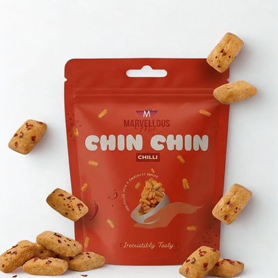 Chin Chin Snack 60g Pack of 24 Nigerian African Snacks (Chilli)