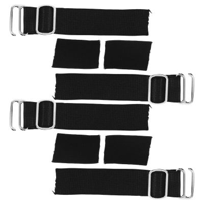 Cabilock 4pcs Adjustable Elastic Fishing Hat Strap Extenders with Non-slip Silver Buckle, 2.5cm Wide Suede Band, Replacement Fasteners for Large Brim Sun Visors and Outdoor Caps