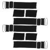 Cabilock 4pcs Adjustable Elastic Fishing Hat Strap Extenders with Non-slip Silver Buckle, 2.5cm Wide Suede Band, Replacement Fasteners for Large Brim Sun Visors and Outdoor Caps view 1