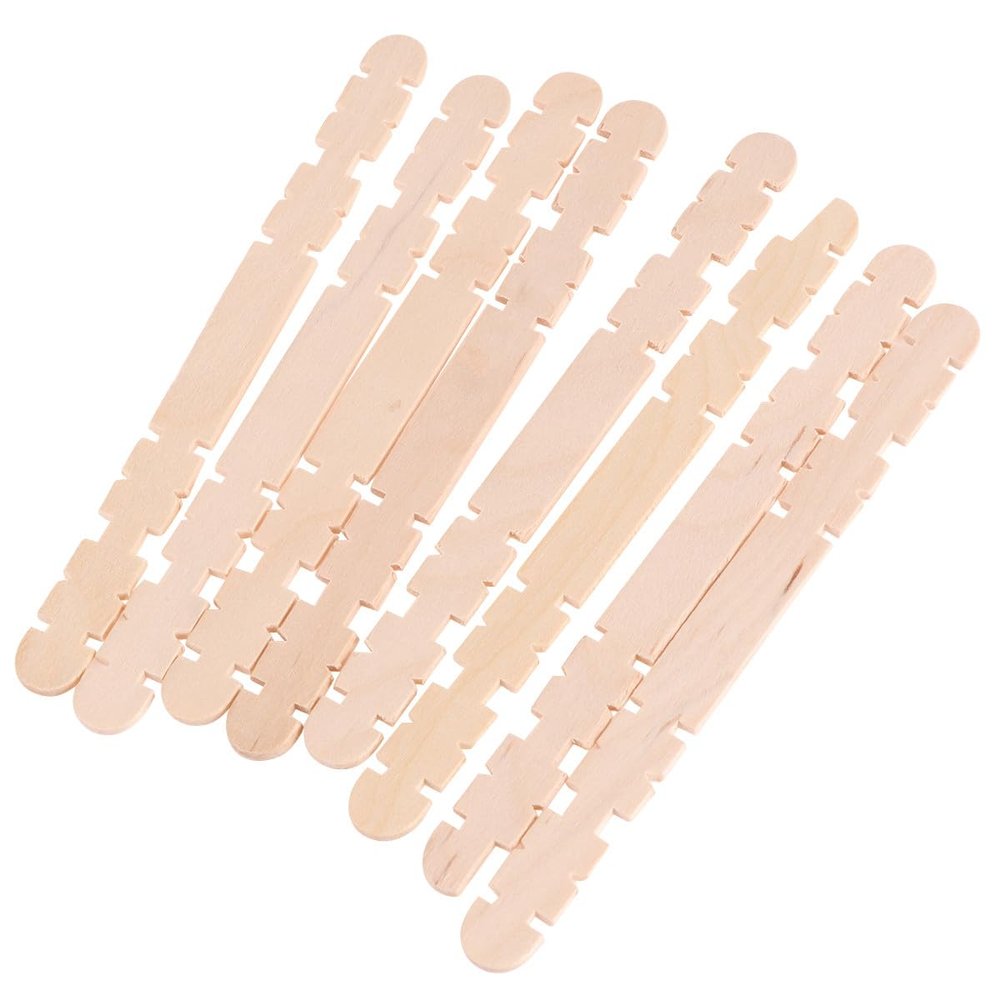 MOKKHNB 150pcs Sawtooth Wooden Craft Sticks Ice Pop Sticks for DIY Art Projects and Decoration Kindergarten School Supplies Craft for Handmade Activities