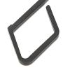 Pongnas Stainless Steel Nose Hair Scissors, Black Oblique Angle Trimming Scissors with for Facial Hair, Comfortable Handle view 2