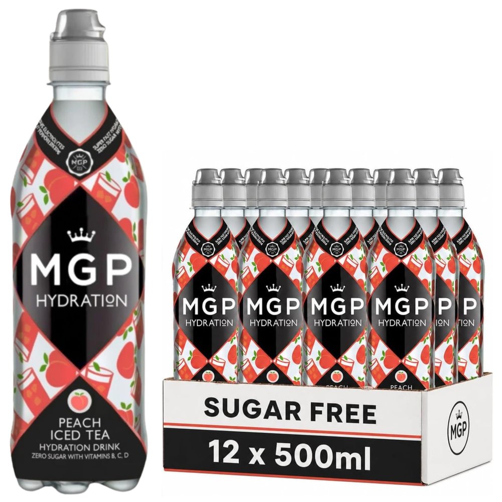 MGP Sugar Free Hydration Drink with Essential Vitamins, Peach Iced Tea