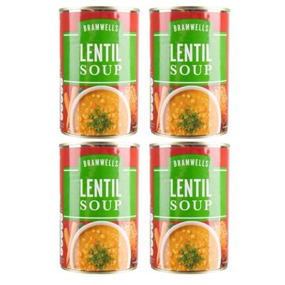 Bizzal Bramwells Lentil Soup, Ready to Eat, Canned, 400g, Pack of 4