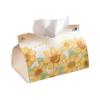 ATOTLLAF Sunflower Tissue Box Holder, Leather, Yellow, 19x12x13cm view 1