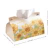 ATOTLLAF Sunflower Tissue Box Holder, Leather, Yellow, 19x12x13cm view 3
