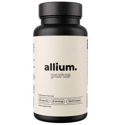 Allium Purus Antioxidant & Immunity Supplement 60 Capsules with Beetroot, Turmeric, Ginger & Aged Black Garlic Formulated for Systemic Wellness and Daily Vitality