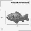 Chewtoyo 2 Pcs Natural Iron Supplement, Iron Fish Cooking Tool, Fish-Shaped Cast Iron, 5.9 X 3.9 In / 15 X 10 Cm, Includes Cotton Bag, Gray, For Iron Deficiency view 3