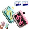 Automatic Pop-up Portable Floss Dispenser with 50 Pcs Dental Floss, Refillable Storage Case for Travel, Purse and Restaurant, Convenient On-the-Go Oral Care for Family & Individuals (C-1)