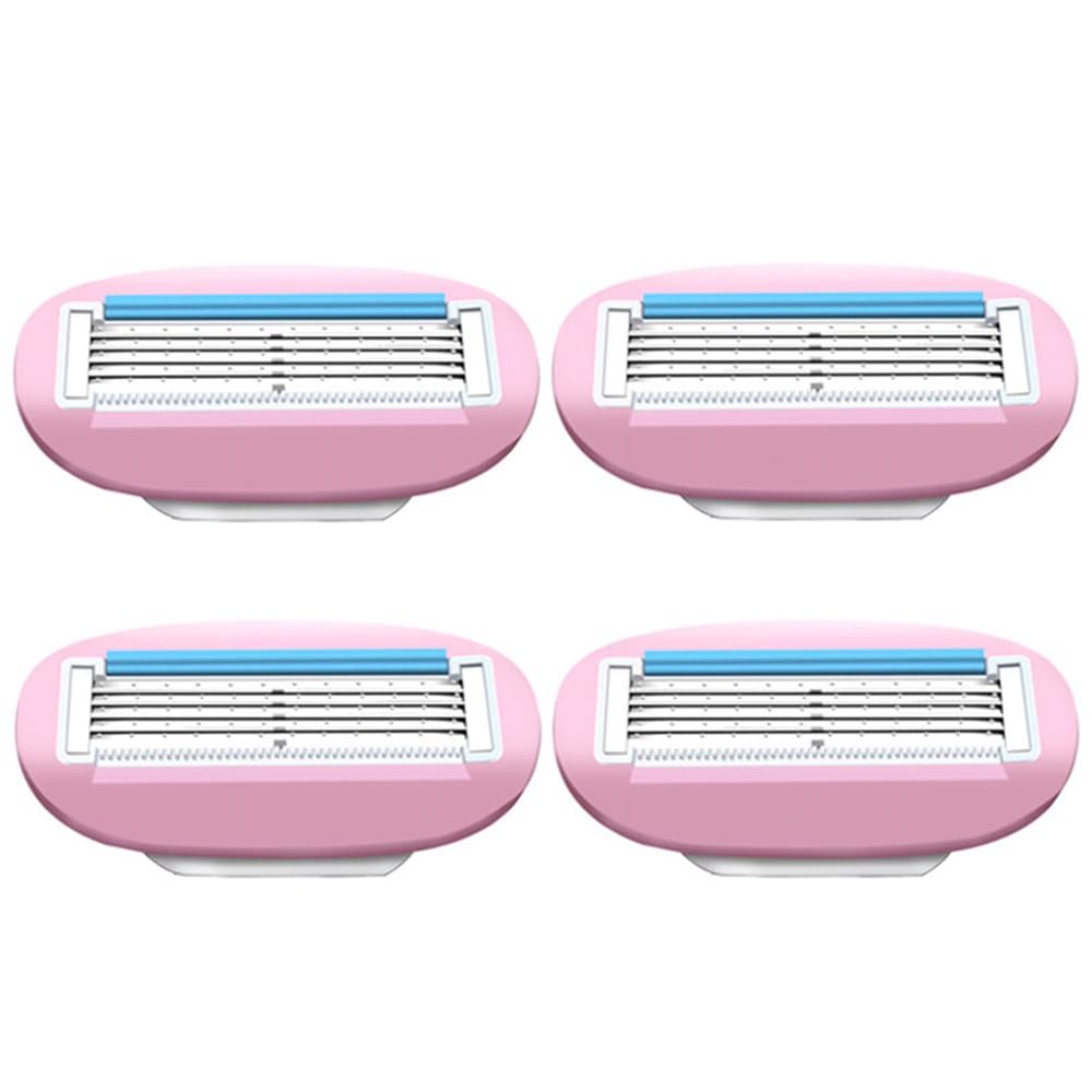 4 Pc Women Blade Refills Safety Blades For Face/Leg/Armpit Hair