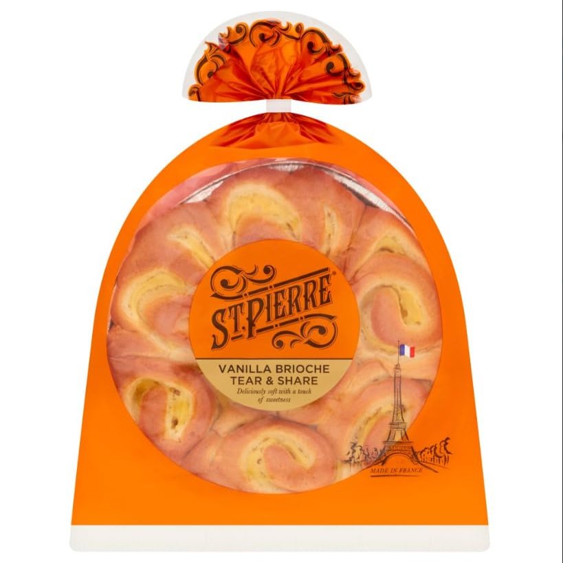 Vanilla Brioche Tear & Share, Soft Swirls with Vanilla Custard, Vegetarian, 500g