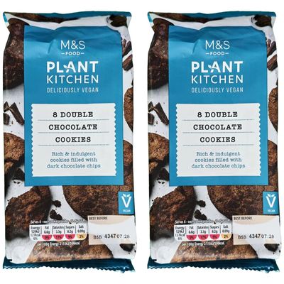 M&S Double Chocolate Plant Kitchen Cookie, Vegan, with Dark Chocolate Chips 200g, 2 Pack