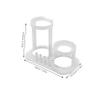 Alasum Water Flosser Organizer and Toothbrush Holder Stand with Anti-Slip Plastic Construction for Secure Storage, White Minimalist Design for Bathroom Shower and Countertop Use view 2