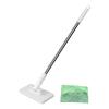 130cm Extended Microfiber Cloth Mop with Easy to Clip Design for Dry Wet Cleaning Home Bathroom Kitchen Cleaning Automatic Clamp Head view 1