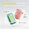 2PCS Automatic Pop-up Portable Floss Dispenser with 100Pcs Dental Floss, Travel Floss Picks, Dental Floss Case, One-Touch Travel Toothpick Case for Home Office Travel Outdoor (A) view 2