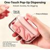 2PCS Automatic Pop-up Portable Floss Dispenser with 100Pcs Dental Floss, Travel Floss Picks, Dental Floss Case, One-Touch Travel Toothpick Case for Home Office Travel Outdoor (A) view 3