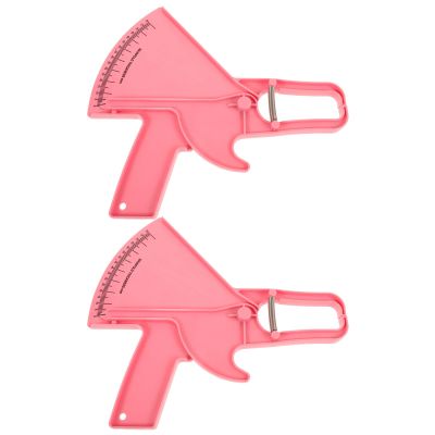 CIMAXIC 2pcs Body Fat Caliper - Professional Double Spring Skinfold Calipers - Body Fat Tape Measure Tool for Accurately Measuring BMI Skin Fold Fitness