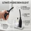 Teohhrn 310ml Intimate Shower Cleaning Kit with Nozzle, Personal Hygiene Douche Set for Men and Women, BPA Free Body Cleansing Bottle for Bathroom Use Black view 4