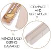 NULYLU Portable Chopstick Organizer and Tableware Storage Box with Lid, Compact and Lightweight Plastic Holder for School and Dinners, Versatile Use Utensil Case in Beige view 3
