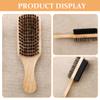CHILDWEET 2pcs Handle Beard Styling Comb for Men Double Sided Bristle Beard Brush Finger Ring Grooming and Mustache Care Travel Friendly view 3