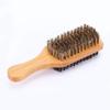 CHILDWEET 2pcs Handle Beard Styling Comb for Men Double Sided Bristle Beard Brush Finger Ring Grooming and Mustache Care Travel Friendly view 4