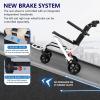 Lightweight Transport Wheelchair - Portable Transit Chair for Adults, Adjustable Safety Strap, Aluminum Frame, PU Wheels view 3