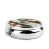 Round Travel Pill Organizer, Compact Daily Small Pill Case with 3 Compartments, Full Print Design India Flag view 3