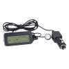 12V Digital LCD Car Thermometer with Indoor Outdoor Sensor, Vehicle Gauge Meter, .5m Probe Wire, Blue Backlight Display for Auto Truck(red) view 3