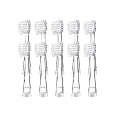 10PCS Replacement Toothbrush Heads Soft Bristle Replaceable BrushCompatible for Seago SG977/EK6/EK7/SG513 Electric(for 18 to 36months)