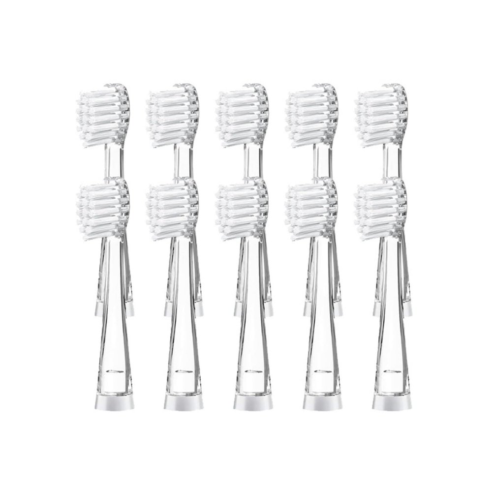 10PCS Replacement Toothbrush Heads Soft Bristle Replaceable BrushCompatible for Seago SG977/EK6/EK7/SG513 Electric(for 18 to 36months)