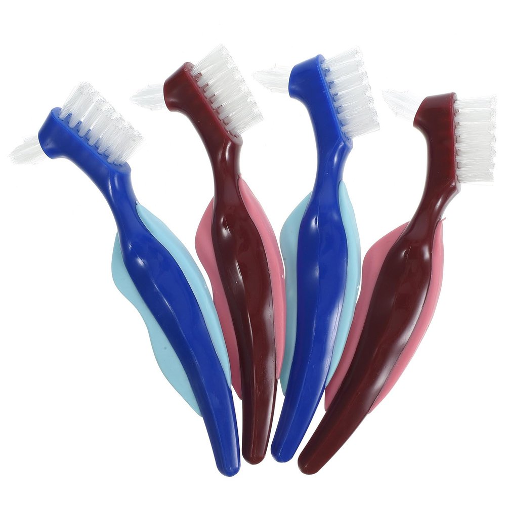 Alipis Cleaning Toothbrushes with Nylon Bristles and Pp Handle Double Sided Brush 4pcs Not Easily Deformed for Easy Cleaning for and