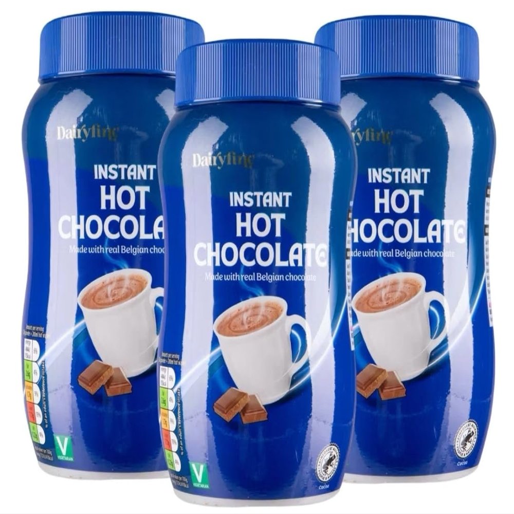 Bizzal Dairyfine Instant Hot Chocolate Powder, Made with Real Belgian Chocolate, Vegetarian, 400g, Pack of 3