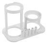 ABOOFAN Dental Flosser Holder Wall Mounted with Toothpaste and Toothbrush Organizer, Seamless Bathroom Storage Stand for Electric Toothbrushes and Flossers, White view 1