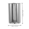 VILLFUL Sturdy Stainless Steel Bucket 1000Ml Hanging Bucket with Holder for Home Cleaning and Constipation Support view 2