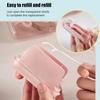 Automatic Pop-up Portable Floss Dispenser with 50 Pcs Dental Floss, Travel Floss Picks, Dental Floss Case, Portable Toothpick Storage Box, Refillable Holder Boxes for Teeth Cleaning (Pink) view 4