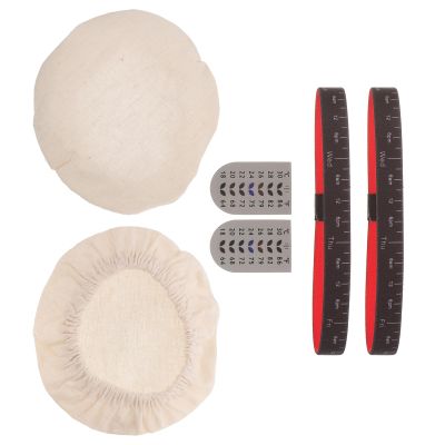Abaodam Sourdough Starter Jar Kit with Cloth Covers, Temperature Thermometer Strips, and Date Bands for Fermentation Lids and Home Baking
